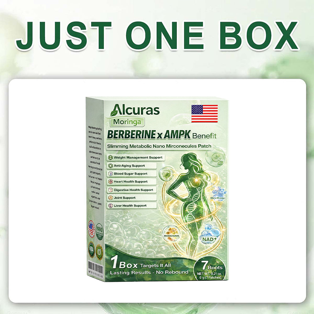 Alcurasยฎ Moringa 8-Benefit Slimming & Metabolic Nano Microneedle changes in 7 days) For obesity, Loose Skin,diabetes, sleep apnea, joint issues, and more