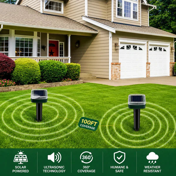 Spring Sale 50% OFF☘️Solar Powered Waterproof Screw Mole Repellent🐭