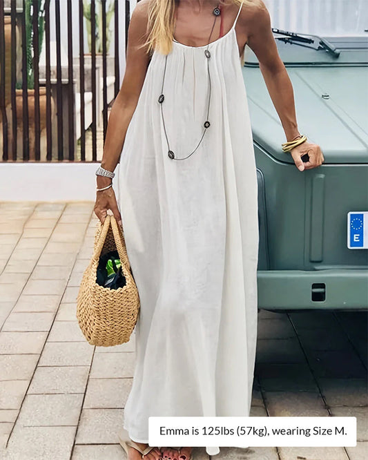 Paiduis® CozyWear –  Solid Color Backless Cami Dress